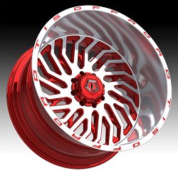 TIS Offroad 561MRL Machined Red Custom Truck Wheels 2